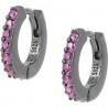 ORECCHINI AMENOrecchini Cerchio Rutenio Tennis Mania Zirconi Fucsiasku: ET1NROrecchini huggies in argento 925 nero rutenio con 