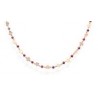 COLLANA AMENCollana Quadrifoglio Stella e Cuore Rosèsku: CLCQSRRCollana in Argento 925 e cristalli rubino (Lunghezza 38+5 cm - 