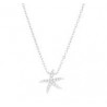 COLLANA amenCollana Stella Marina con Zirconi Bianchisku: CLSFBBZCollana a catena in Argento 925 rodiato e stella marina centra