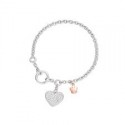 Bracciale catena dlla collezione Roberto Giannotti Microlighting da donna. Colore: argento e oro rosa. Il gioiello è in argento