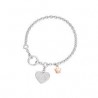 Bracciale catena dlla collezione Roberto Giannotti Microlighting da donna. Colore: argento e oro rosa. Il gioiello è in argento