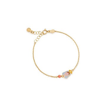 BRACCIALE  PMG183 Bracciale Proteggimi in oro giallo con Madonnina e corallino