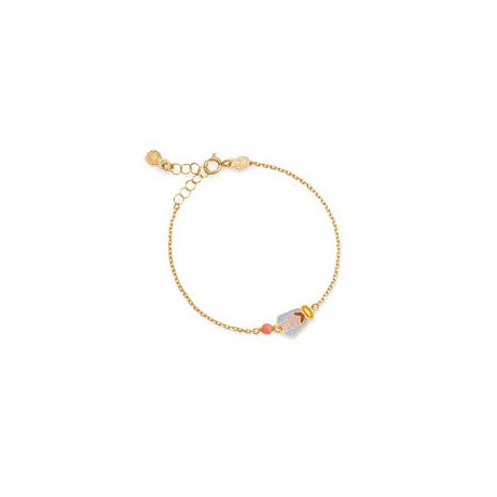 BRACCIALE  PMG183 Bracciale Proteggimi in oro giallo con Madonnina e corallino