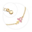 BRACCIALE  PMG207Bracciale Lucciole in oro giallo ciuccio rosa e diamante
