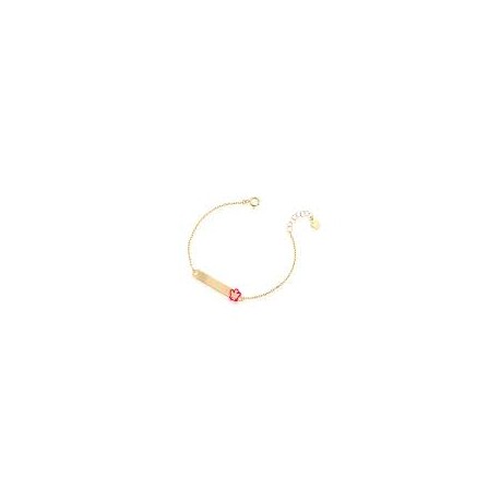 BRACCIALE ROBERTO GIANNOTTIBracciale oro bambina con targhetta e angelo rosaSKU: NKT377Oro 375/°°°Lunghezza bracciale 14/16 cmL