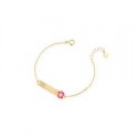 BRACCIALE ROBERTO GIANNOTTIBracciale oro bambina con targhetta e angelo rosaSKU: NKT377Oro 375/°°°Lunghezza bracciale 14/16 cmL