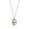COLLANA Chiama Angeli Carousel in argento bianco, argento rosato e zirconi. SFA159