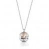 COLLANA Chiama Angeli Carousel in argento bianco, argento rosato e zirconi. SFA159