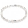 Bracciale da donna di Comete della collezione Fili Fantasia. Bracciale in Oro bianco 750. Perle coltivate diametro 4,5/5 e 6,5/
