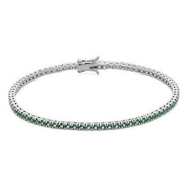 Comete bracciale UBR 996 Tennis di cristalli verdi da uomo comete realizzato in argento 925%.Disponibile nelle misure 18 cm, 19