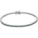 Comete bracciale UBR 996 Tennis di cristalli verdi da uomo comete realizzato in argento 925%.Disponibile nelle misure 18 cm, 19