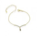 Bracciale goccia grigia zirconi bianchiBR0064GG