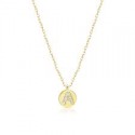 Collana lettera F zirconi bianchiCL0004GF
