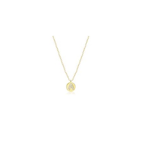 Collana lettera P zirconi bianchiCL0004GF