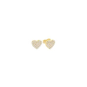 Orecchini cuoricino zirconi bianchiOR0185GBGioielli realizzati a mano con materiali di altissima qualitàNickel FREEMATERIALE: A