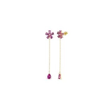 Orecchini fiore lungo gocce fucsiaOR0209GFGioielli realizzati a mano con materiali di altissima qualitàNickel FREEMATERIALE: Ar
