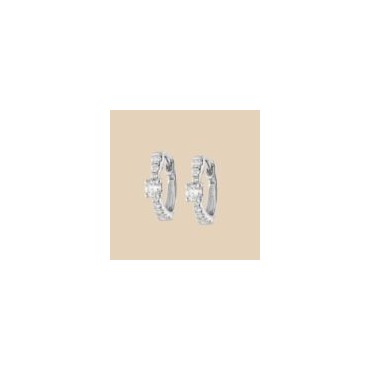 ORECCHINI GIORGIO VISCONTI a cerchio con diamanti ct 0,25 oro gr 1,30 purezza gSCATOLA GARANZIA E ASSICURAZIONE PER 12 MSI