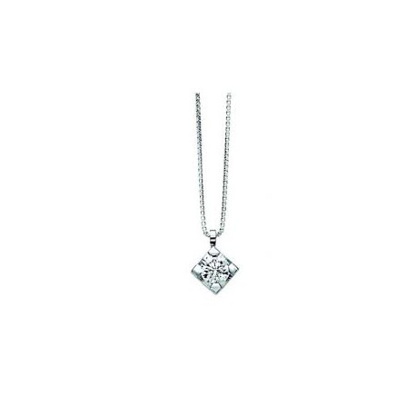 Collana Recarlo punto luce in oro bianco 18kt con diamante P30PX350/010-45