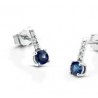 Orecchini in Oro bianco e zaffiro blu e Diamanti ORFANTASY/1R