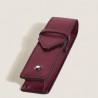 Iil portapenne MONTBLANC 199329 Meisterstück Realizzato a mano in morbida pelle color cassis,