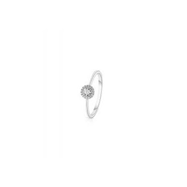 Anello In Oro Bianco 750 18 kt e diamanti  - ABX16441
