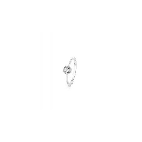 Anello In Oro Bianco 750 18 kt e diamanti  - ABX16441