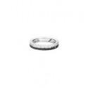 Anello maison "RECARLO" collezione "face Cube" in oro bianco 18 ct a 2 file di diamanti taglio brillante - R39FS001/KX041-M