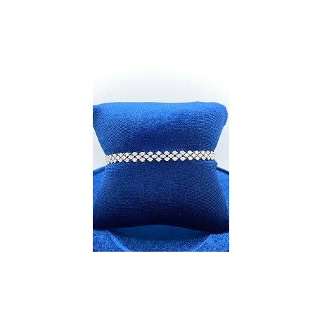 Bracciale Tennis Recarlo modello Faceround in Oro Bianco 750 B66FA015/145-17