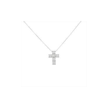girocollo RECARLO con diamanti che Realizzato interamente in oro bianco per gr. 6,55 ct 18/750. La caratura dei Diamanti inseri