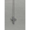 collana gianni carità in oro bianco 750 (18ct) lunghezza regolabile da 45 a 50 cm con pendolo a croce tempestato di diamanti a 