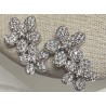 ORECCHINI GIANNI CARITà in oro bianco 750(18kt) tempestati di diamanti taglio brillante ct 1,09 a forma di fiore molto luminoso