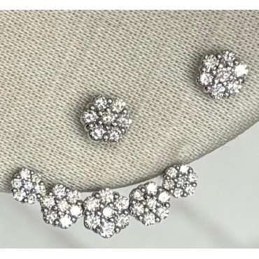 ORECCHINI GIANNI CARITà in oro bianco 750(18kt) tempestati di diamanti taglio brillante FO1080/OB