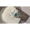 ANELLO smeraldo GIANNI CARITà in oro bianco 750(18kt) con diamanti in taglio brillanti - FA2306/OBS1