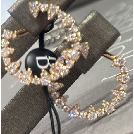 ORECCHINI BUONOCORE in oro rosa 750(18kt)imprezziosito da una carrellata di diamanti