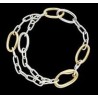 Il bracciale DODO Essentials ha maglie ovali in argento e gold DBC5001_ESSEN_00YAG