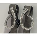 orecchini buonocore in oro bianco 750 (18kt) gr 9,66 imprezziositi da diamanti taglio brillante ct 1,89 f vsscatola e garanzia 