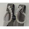 orecchini buonocore in oro bianco 750 (18kt) gr 9,66 imprezziositi da diamanti taglio brillante ct 1,89 f vsscatola e garanzia 