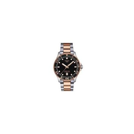 Orologio Uomo Tissot Quarzo Acciaio Rosè Seastar Nero 300 m T1204102205101