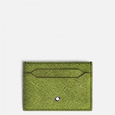 PORTACARTE Montblanc Realizzato in pregiata pelle stampa Saffiano bicolore multi lime e cassis e decorato con l’iconico emblema