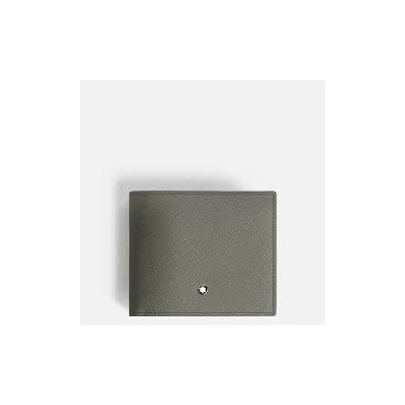 Portafoglio montblanc 8 scomparti Sartorial, colore grigio - 199370Materiale Calf-skin leatherPelle bovina pieno fiore stampa S