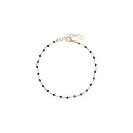 Bracciale Dorato con Cristalli Neri Verde Grigio Blu Multicolor