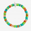 bracciale rondelle argento dorato & plastica RiciclataDBC5003RONDEVERAG