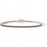BRACCIALE TENNIS BASE ROSA 925 ARGENTO E BLACK