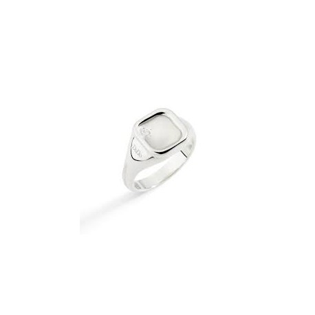 ANELLO SIGILLO ARGENTO & DIAMANTE BIANCO - DAC5001SIGNEDB0AG