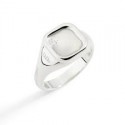 ANELLO SIGILLO ARGENTO & DIAMANTE BIANCO - DAC5001SIGNEDB0AG
