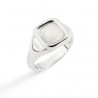 ANELLO SIGILLO ARGENTO & DIAMANTE BIANCO - DAC5001SIGNEDB0AG