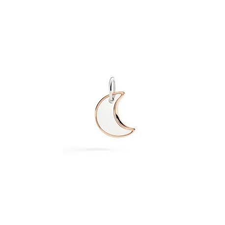 dodo Ciondolo XL Luna Argento e Oro Rosa- DMC5022MOONL0009A
