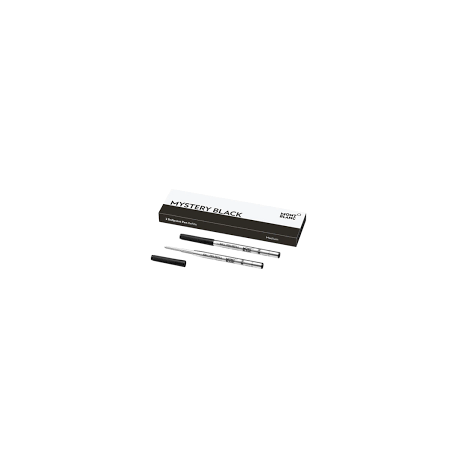 2 Refills Montblanc per Penna a Sfera Mistery Black Medio 128211