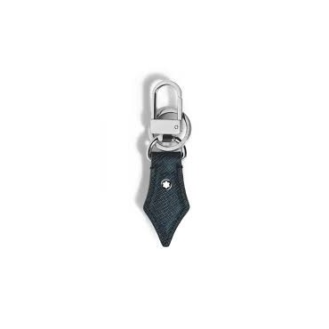 Portachiavi Montblanc pelle sartoriale goffrata colore blu 220358