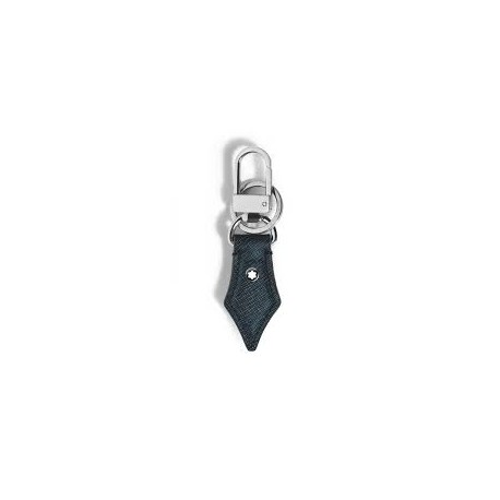 Portachiavi Montblanc pelle sartoriale goffrata colore blu 220358